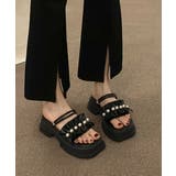 フリルサンダル厚底パールサンダル2way | SUNSHINE CLOSET | 詳細画像3