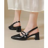 痛くないチャンキーヒールシューズ太ヒールミュールレディース歩きやすい可愛いビジュ… | SUNSHINE CLOSET | 詳細画像3 