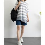 ビッグTシャツ ボーダー柄 ゆったり夏t | ANGELCLOSET | 詳細画像11