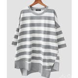 ビッグTシャツ ボーダー柄 ゆったり夏t | ANGELCLOSET | 詳細画像5
