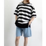 ビッグTシャツ ボーダー柄 ゆったり夏t | ANGELCLOSET | 詳細画像9