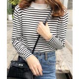 ボーダー柄ニットロールネックプルオーバー | SUNSHINE CLOSET | 詳細画像1