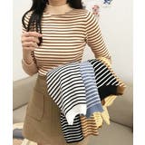 ボーダー柄ニットロールネックプルオーバー | SUNSHINE CLOSET | 詳細画像14