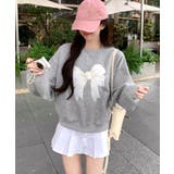 刺しゅうリボンスウェット裏微起毛トップス | SUNSHINE CLOSET | 詳細画像5