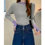 バイカラーニット 指穴ニットプルオーバー | SUNSHINE CLOSET | 詳細画像12