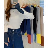 バイカラーニット 指穴ニットプルオーバー | SUNSHINE CLOSET | 詳細画像7