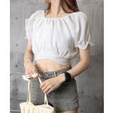 オフショルダーブラウス バックリボン夏服 | ANGELCLOSET | 詳細画像16