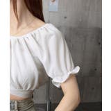 オフショルダーブラウス バックリボン夏服 | ANGELCLOSET | 詳細画像19