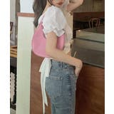 オフショルダーブラウス バックリボン夏服 | ANGELCLOSET | 詳細画像3