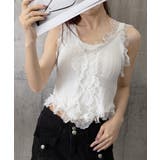 レースフリル ニットタンクトップ 韓国風 | SUNSHINE CLOSET | 詳細画像15 