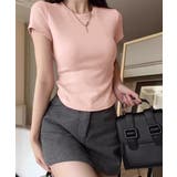 ラウンドネックちびTシャツ レディース 無地タイトtシャツ | SUNSHINE CLOSET | 詳細画像14 