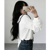 レディース バイカラーシャツブラウス フレンチガーリー | SUNSHINE CLOSET | 詳細画像6 