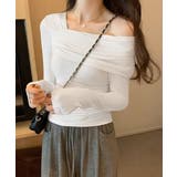 ワンオフショルダーTシャツ肩出しトップス | SUNSHINE CLOSET | 詳細画像3 