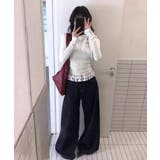 リボンネックニット 裾レースカットソー秋 | SUNSHINE CLOSET | 詳細画像12