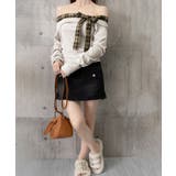 オフショルダー長袖Tシャツチェックリボン | SUNSHINE CLOSET | 詳細画像18 