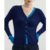 バイカラーニットカーディガンレイヤード風 | SUNSHINE CLOSET | 詳細画像2 