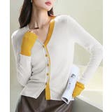 バイカラーニットカーディガンレイヤード風 | SUNSHINE CLOSET | 詳細画像9 