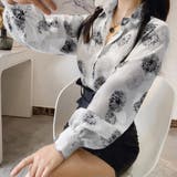 シャツブラウス 花柄 シアーブラウス長袖 | SUNSHINE CLOSET | 詳細画像1 