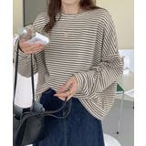 ボーダーTシャツ レディース長袖tシャツ | ANGELCLOSET | 詳細画像1