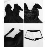 Vネックバスト盛れる水着ショートパンツ付き ショルダーリボン水着セット背中開きフ… | SUNSHINE CLOSET | 詳細画像20 