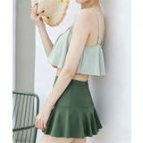 レディース韓国風 キャミソールビキニ水着 ハイウエストフレアスカート上下2点セッ… | SUNSHINE CLOSET | 詳細画像7 