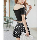 オフショル水着セット フリルスイムウェア シャーリングトップ | SUNSHINE CLOSET | 詳細画像4 
