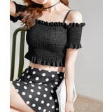 オフショル水着セット フリルスイムウェア シャーリングトップ | SUNSHINE CLOSET | 詳細画像5 