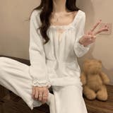 フリースパジャマ 韓国ルームウェア 秋冬 | SUNSHINE CLOSET | 詳細画像1 