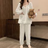 フリースパジャマ 韓国ルームウェア 秋冬 | SUNSHINE CLOSET | 詳細画像5 