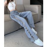 デニムパンツサイドレースアップジーパン | SUNSHINE CLOSET | 詳細画像4 