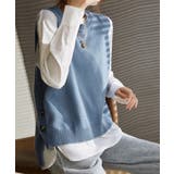 ニットベスト サイドスリット 春秋重ね着 | SUNSHINE CLOSET | 詳細画像14