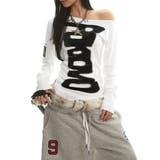 前後2way肩出しtシャツ長袖 レディース イラストtシャツ | SUNSHINE CLOSET | 詳細画像21 