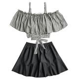 ショートパンツ ギンガムチェックトップス ハイウエストスカート | SUNSHINE CLOSET | 詳細画像28