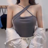 ダークグレー | アシンメトリーキャミタンク 重ね着 春 | SUNSHINE CLOSET