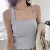 ライトグレー | アシンメトリーキャミタンク 重ね着 春 | SUNSHINE CLOSET