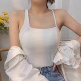 ホワイト | アシンメトリーキャミタンク 重ね着 春 | SUNSHINE CLOSET