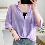 ラベンダー | インナー付き シアーブラウス2点セット 春 | SUNSHINE CLOSET