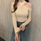 ベージュ | ニットトップス ホルターネック 肩出し | SUNSHINE CLOSET
