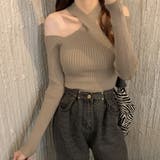 モカ | ニットトップス ホルターネック 肩出し | SUNSHINE CLOSET