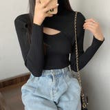 ブラック | ニットトップス レディース ハイネック | SUNSHINE CLOSET