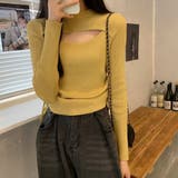 イエロー | ニットトップス 胸開き ニットウエア | SUNSHINE CLOSET