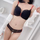 ブラック | ノンワイヤーブラジャーショーツセット 春 春服 韓国ファッション 韓国 | ANGELCLOSET