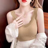 ダークベージュ | タンクトップス カップ付き リブインナー | SUNSHINE CLOSET