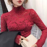 ワインレッド | 総レース カットソー レディース | SUNSHINE CLOSET