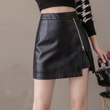 フェイクレザースカート 着やせ 韓国風 | SUNSHINE CLOSET | 詳細画像1