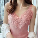 レース キャミソール Vネック 重ね着 春 春服 韓国ファッション 韓国 | ANGELCLOSET | 詳細画像5