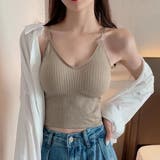 モカ | キャミソール Vネック インナー 重ね着 春 春服 韓国ファッション 韓国 | SUNSHINE CLOSET
