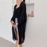 ブラック | シアーカーディガン UV対策 羽織 | ANGELCLOSET