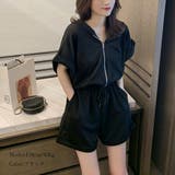 ブラック | オールインワン ショートパンツ ロンパース | SUNSHINE CLOSET