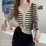 ボーダー柄 ニットカーディガン 風 | SUNSHINE CLOSET | 詳細画像10 